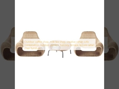 야외 커피숍, 우유 차 가게, 창의적인 라탄 소파 조합, 야외 정원, 발코니, 테라스, 레저 라탄 의자 가구